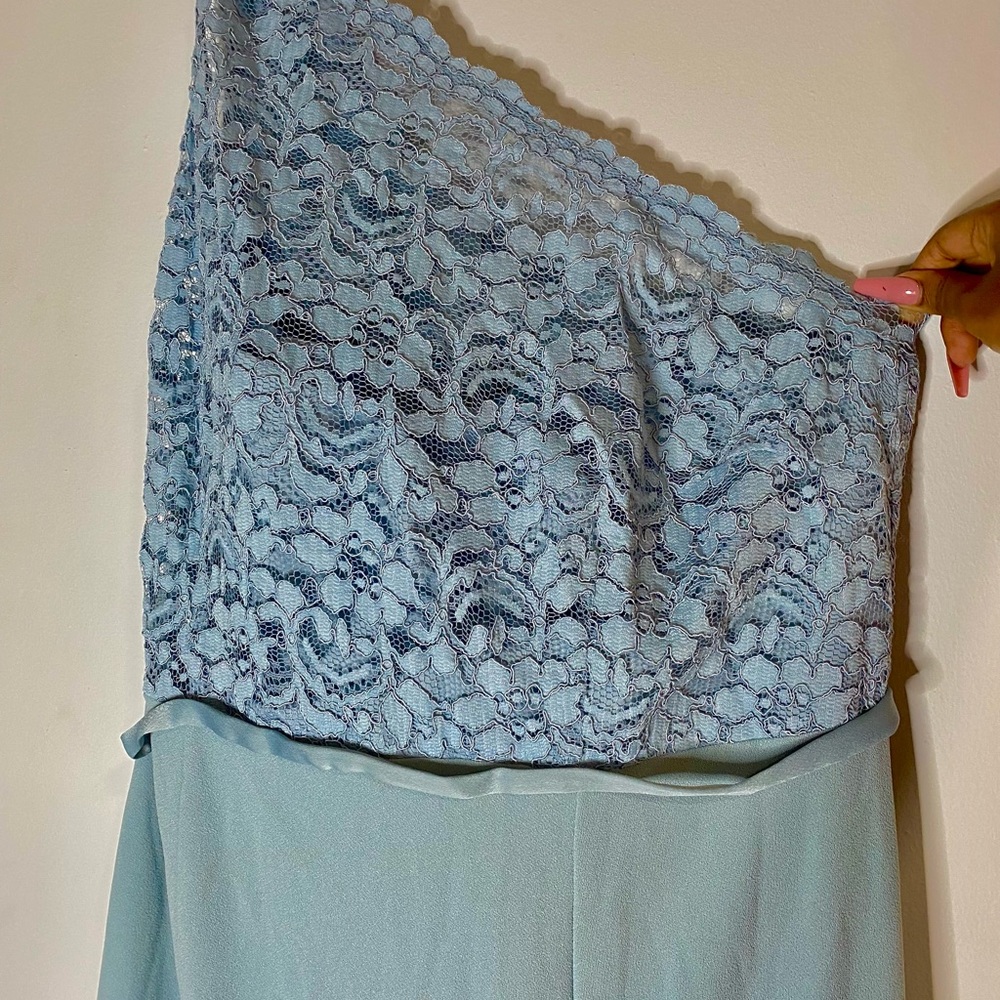 Dusty blue wedding/ bridesmaid dress
